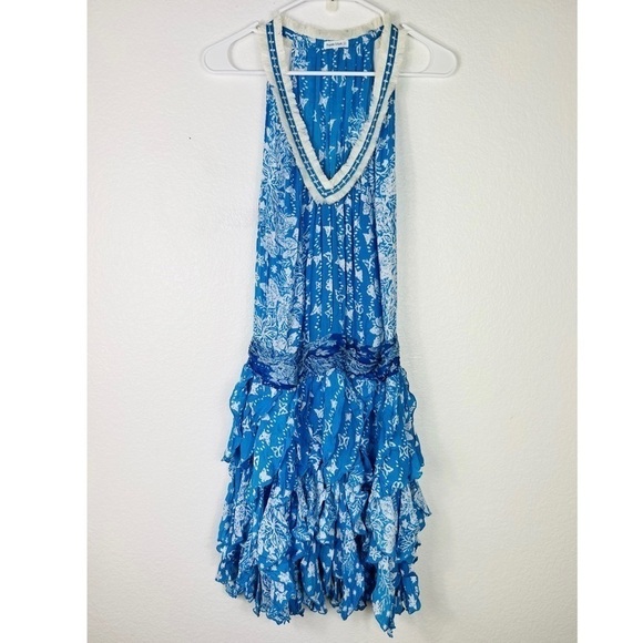 Dresses & Skirts - Poupette St. Barth Beline Fringe Tank Dress Blue size M